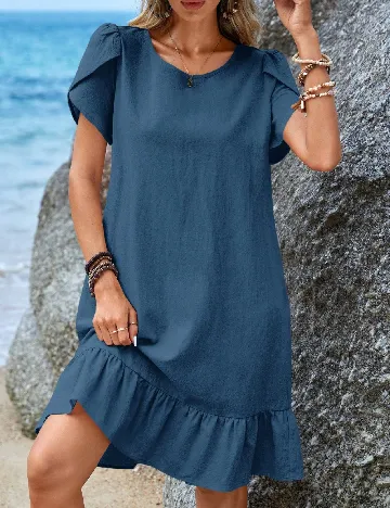 Rochie scurta Emery Rose, albastru
