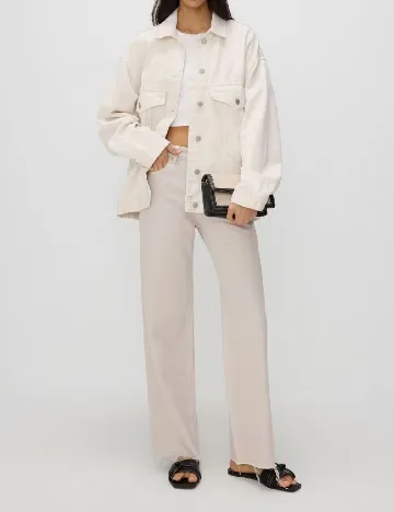 Jacheta Oversize Reserved, crem