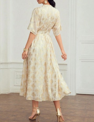 Rochie medie MOTF, crem