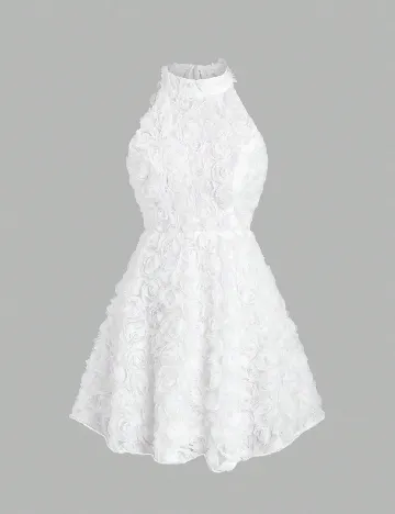 Rochie scurta SHEIN, alb Alb