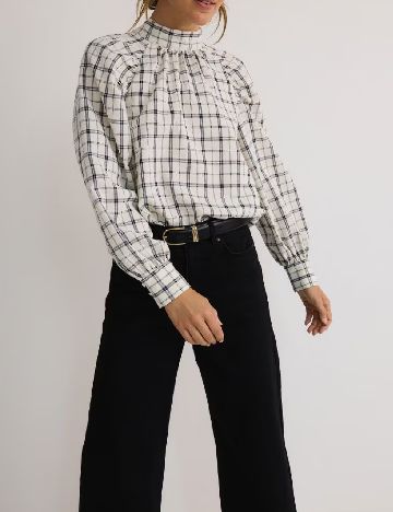 Bluza Reserved, alb/bleumarin