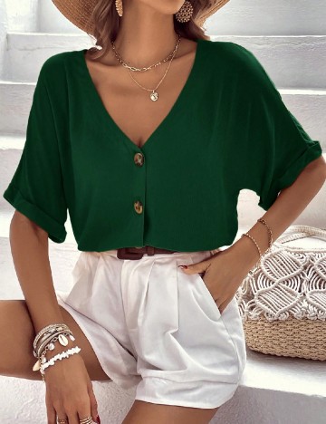 Camasa SHEIN, verde