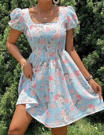 Rochie scurta SHEIN, albastru Albastru