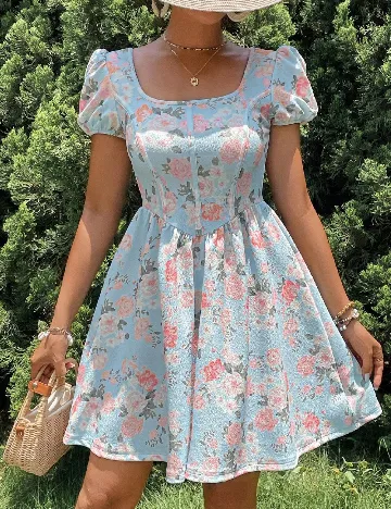 Rochie scurta SHEIN, albastru Albastru