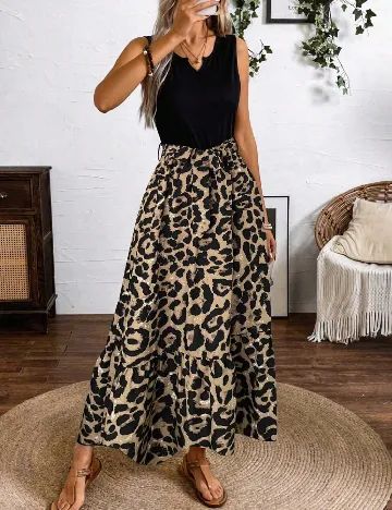 Rochie medie SHEIN, animal print