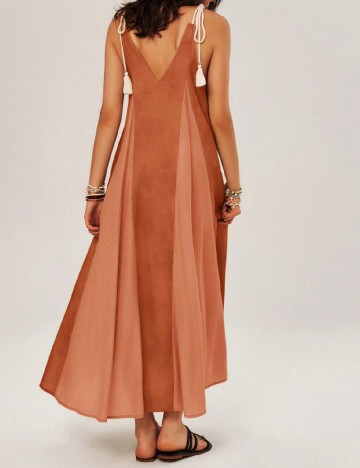 Rochie lunga SHEIN, caramiziu
