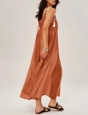 Rochie lunga SHEIN, caramiziu