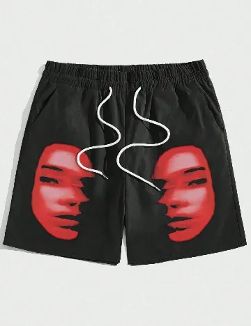 Pantaloni scurti SHEIN, negru Negru