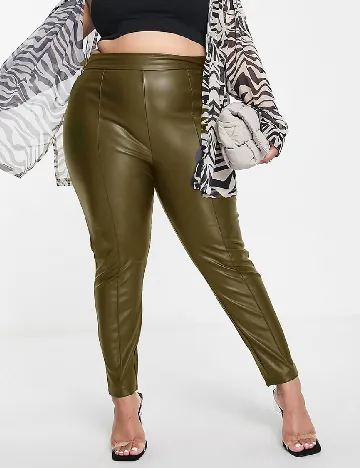 Pantaloni ASOS Curve, kaki Verde