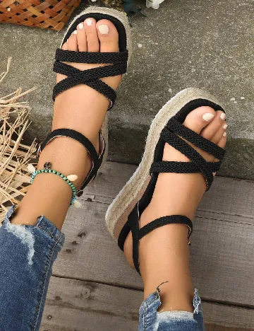 Sandale SHEIN, negru Negru