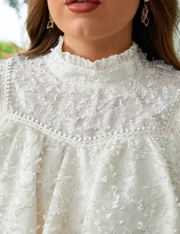 Bluza SHEIN CURVE, alb Alb