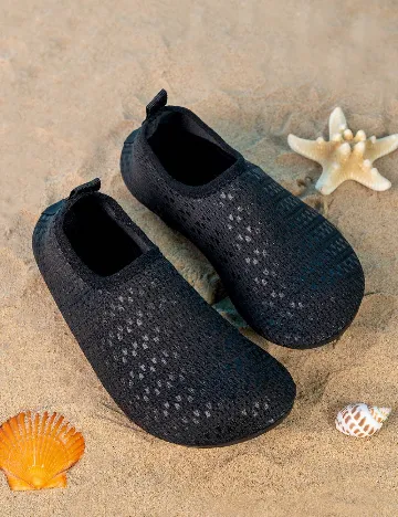 Papuci de plaja Shein Kids, negru