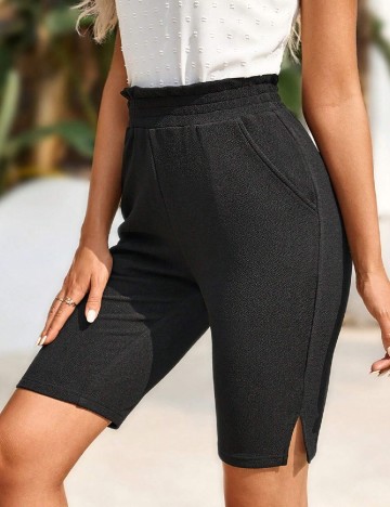 Pantaloni scurti Emery Rose, negru