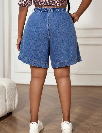 Pantaloni scurti SHEIN CURVE, albastru