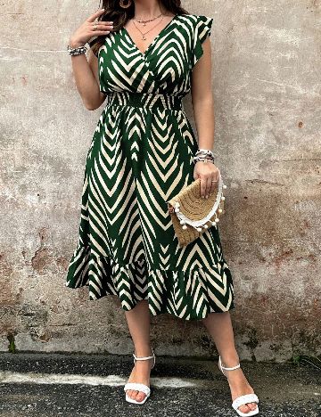Rochie lunga SHEIN CURVE, verde
