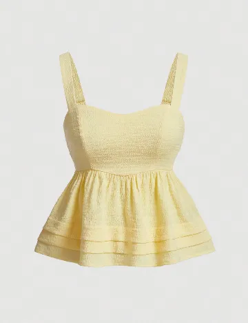 Top SHEIN CURVE, galben Galben