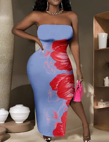 Rochie lunga SHEIN CURVE, mix culori