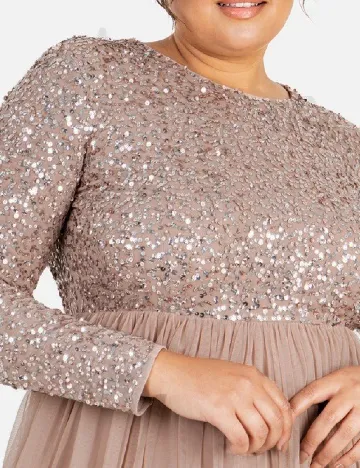 Rochie lunga Maya Deluxe, maro deschis