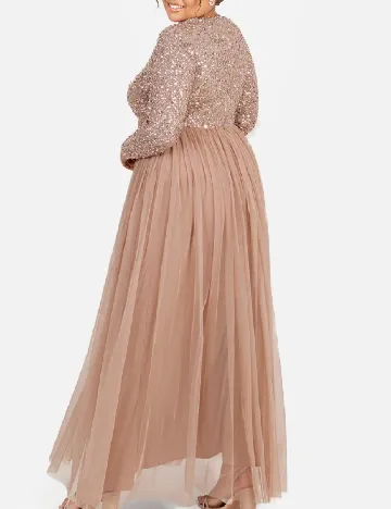 Rochie lunga Maya Deluxe, maro deschis
