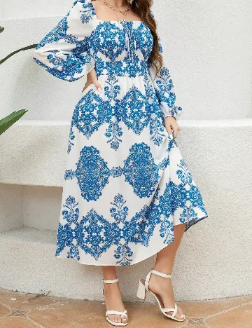Rochie lunga SHEIN CURVE, albastru