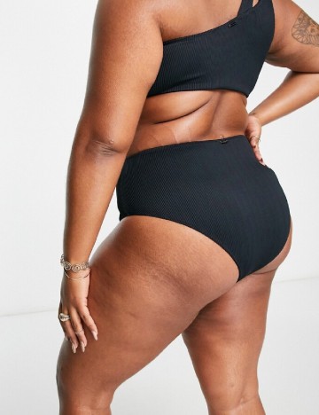 Chilot de  baie We Are We Wear Plus Size, negru/maro