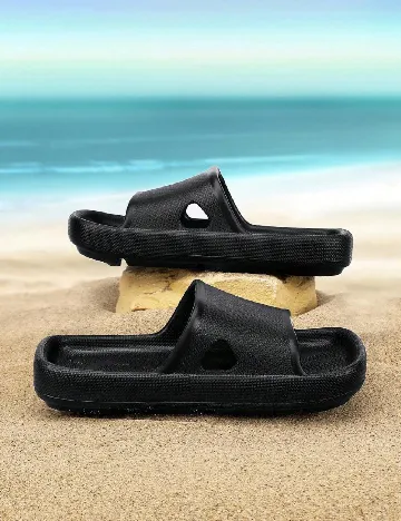 Slapi Shein Kids, negru Negru