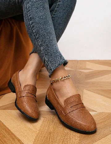Mocasini SHEIN, maro