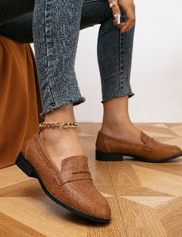 Mocasini SHEIN, maro