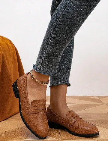 Mocasini SHEIN, maro