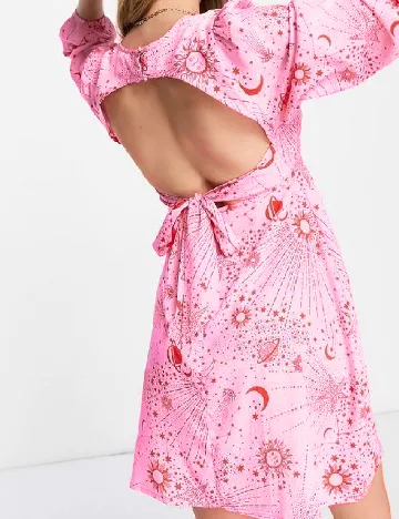 Rochie scurta Neon Rose, roz Roz