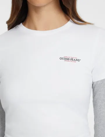 Tricou Guess, alb Alb