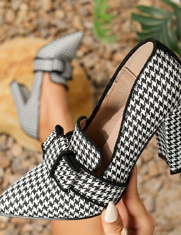 Pantofi SHEIN, alb/negru