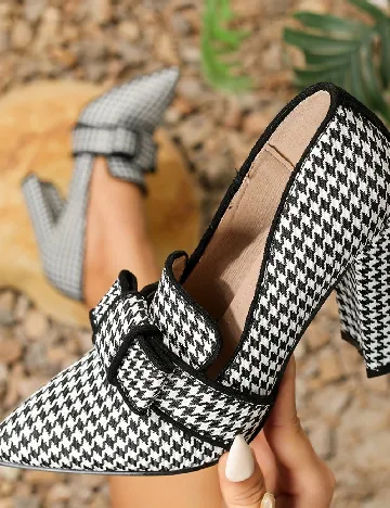 Pantofi SHEIN, alb/negru