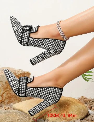 Pantofi SHEIN, alb/negru