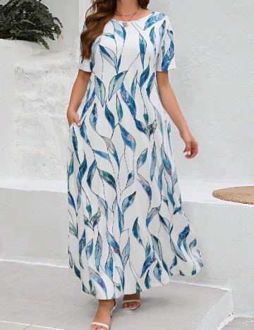 Rochie lunga SHEIN CURVE, alb