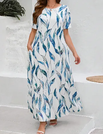 Rochie lunga SHEIN CURVE, alb