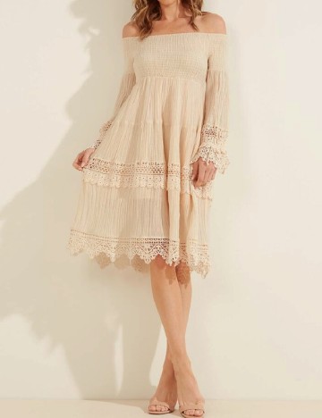Rochie scurta Guess, crem