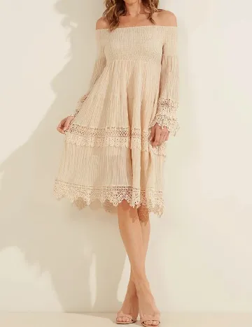 Rochie scurta Guess, crem