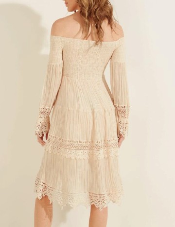 Rochie scurta Guess, crem