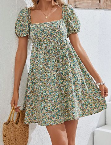 Rochie scurta SHEIN, floral print
