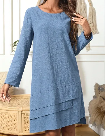 Rochie scurta Emery Rose, albastru Albastru