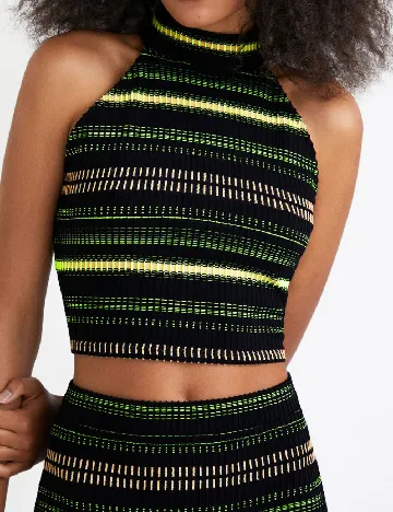 Top Desigual, negru Negru