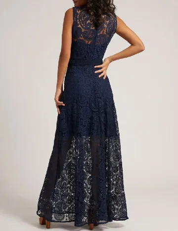 Rochie lunga Guess, albastru Albastru