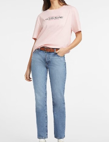 Tricou Oversize Guess, roz