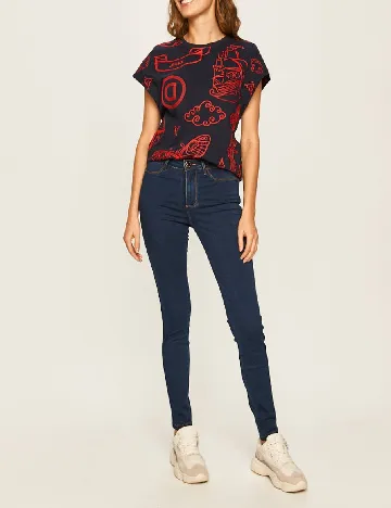 Blugi Desigual, bleumarin inchis