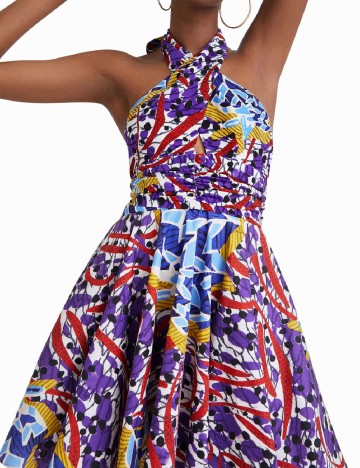 Rochie scurta Desigual, mix culori