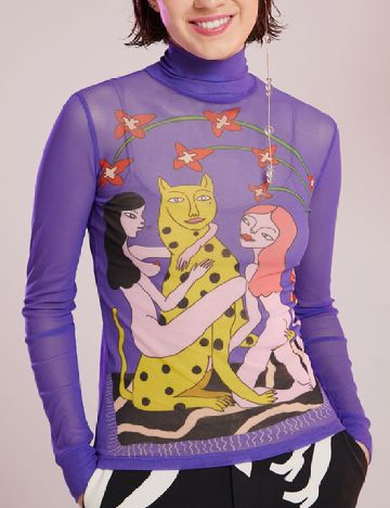 Bluza Desigual, mov