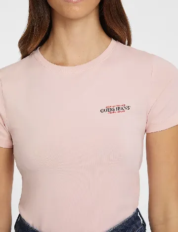 Tricou Guess, roz Roz