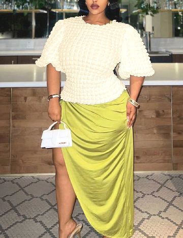 Bluza SHEIN CURVE, ecru