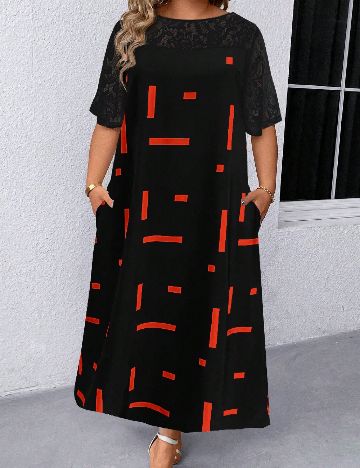 Rochie lunga SHEIN CURVE, negru